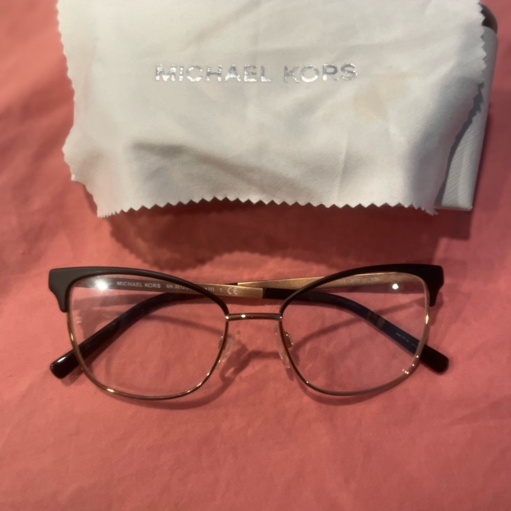 Michael Kors Black and Gold Eyeglasses